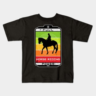 horse men riding Kids T-Shirt